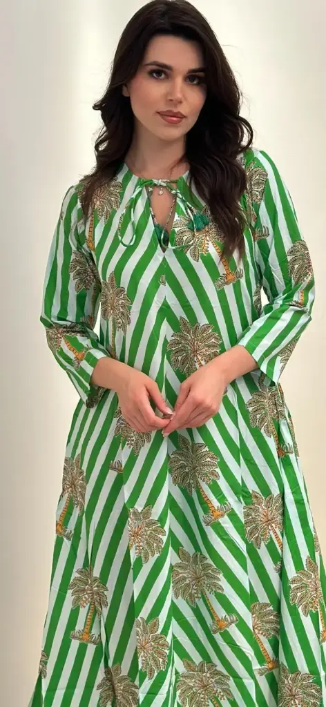 Tropical Green Jalabiya 