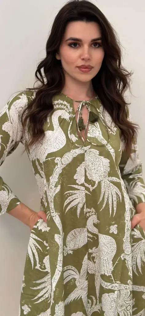 Green Floral Jalabiya 